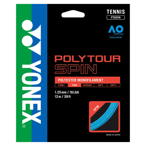 Yonex Poly Tour Spin 125 16L Black Tennis String - Default Title