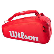 Load image into Gallery viewer, Wilson Super Tour 9 Pack Red Tennis Bag - Red
 - 1