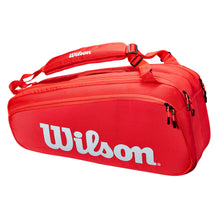 Load image into Gallery viewer, Wilson Super Tour 6 Pack Red Tennis Bag - Red
 - 1
