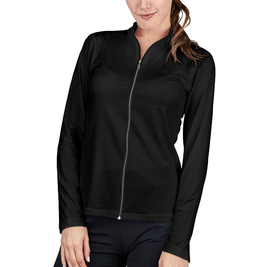 Sofibella UV Feather Womens Tennis Jacket - Black/2X