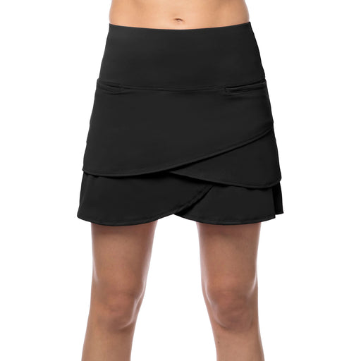 Lucky in Love Scallop 15.75in Womens Golf Skort - BLACK 001/XL