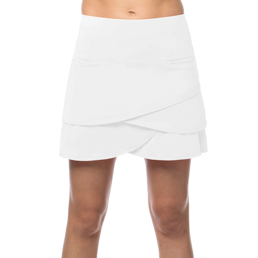 Lucky in Love Scallop 15.75in Womens Golf Skort - WHITE 110/XL