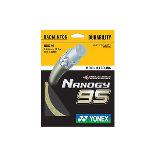 Yonex Nanogy 95 Badminton String 22 Gauge - Silver Grey