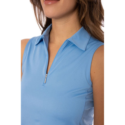 Golftini Zip Tech Womens Sleeveless Golf Polo