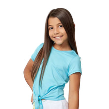 Load image into Gallery viewer, Sofibella UV Colors White Girl SS Tie Tennis Shirt
 - 4