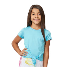 Load image into Gallery viewer, Sofibella UV Colors White Girl SS Tie Tennis Shirt - Baby Boy/L
 - 3