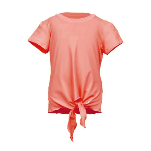 Sofibella UV Colors White Girl SS Tie Tennis Shirt - Sorbet/L