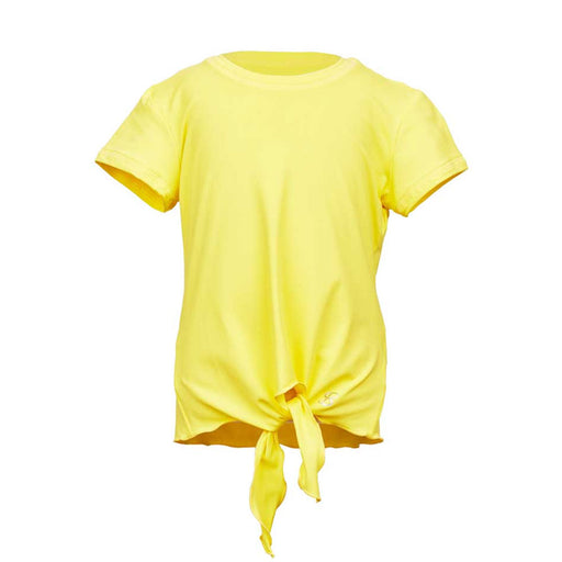 Sofibella UV Colors White Girl SS Tie Tennis Shirt - Sunshine/L