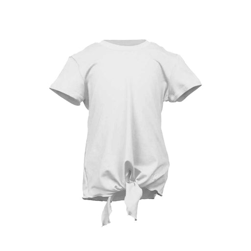 Sofibella UV Colors White Girl SS Tie Tennis Shirt - White/L
