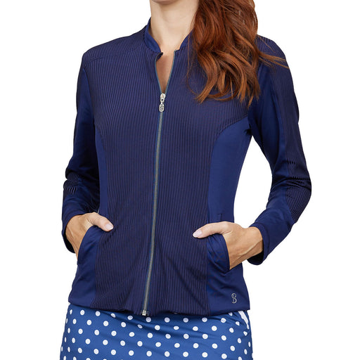 Sofibella UV Staples Womens Tennis Jacket - Navy/XL