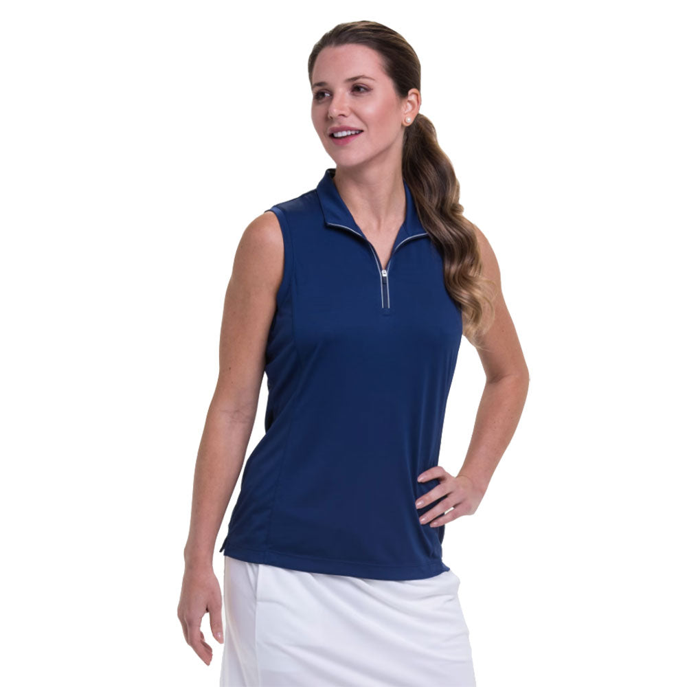 EP New York Convertible Mock Zip Womens Golf Polo - INKY 4060/XL