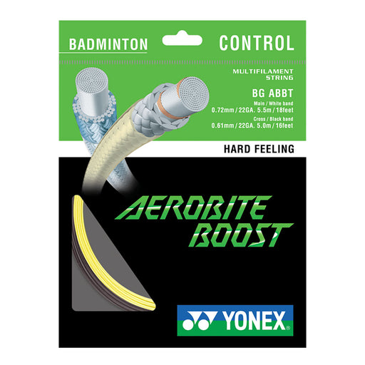 Yonex Aerobite Boost Badminton String 22 Gauge - Gray/Yellow