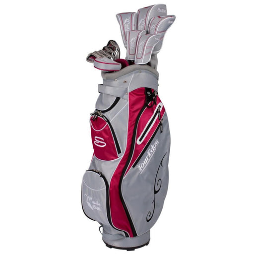 Tour Edge Moda Silk Womens Complete Golf Set - Silver/Ruby/Right Hand Reg