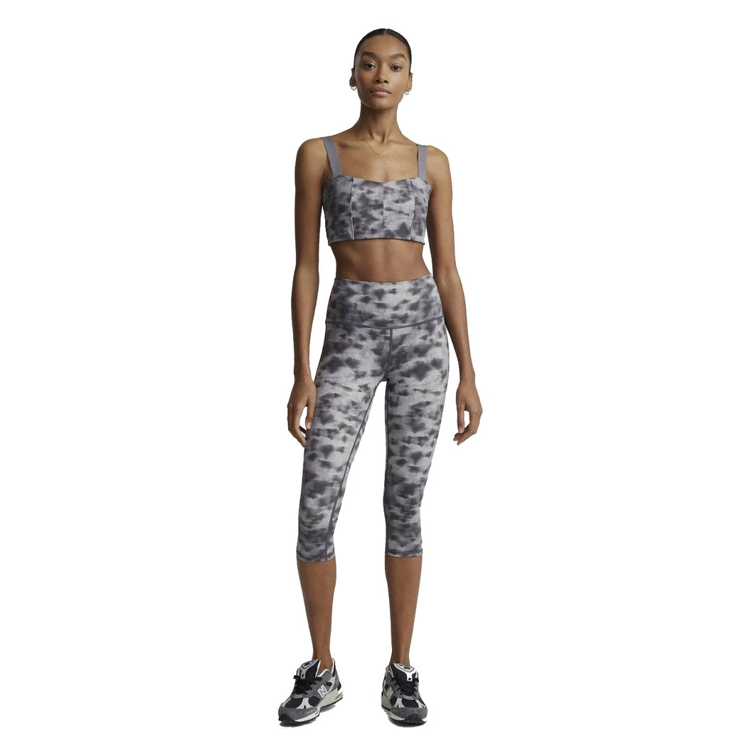 Varley Lets Go Crop 18 Concrete Leaf Wmns Leggings - Concrete Leaf/L