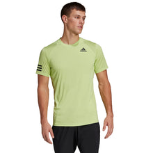 Load image into Gallery viewer, Adidas Club 3 Stripes Mens Tennis Shirt 2 - LIME/BLACK 314/XL
 - 4