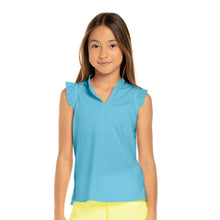 Load image into Gallery viewer, Lucky in Love Pleat Me Up Girls SL Golf Polo - OCEAN 410/M
 - 3