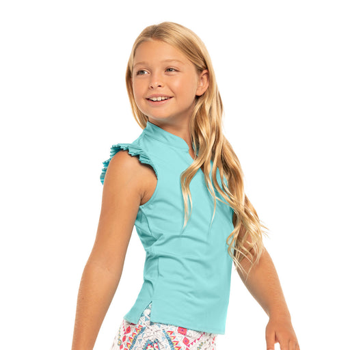 Lucky in Love Pleat Me Up Girls SL Golf Polo