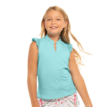 Load image into Gallery viewer, Lucky in Love Pleat Me Up Girls SL Golf Polo - SKY 413/M
 - 7