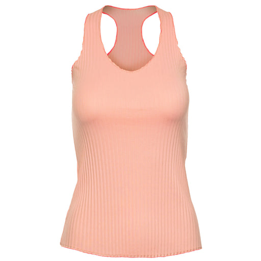 K-Swiss Pleated V-Neck Womens Tennis Tank Top - PEACH AMBER 875/L