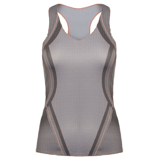 K-Swiss Pleated V-Neck Asphalt Wmn Tennis Tank Top - ASPHALT 025/L