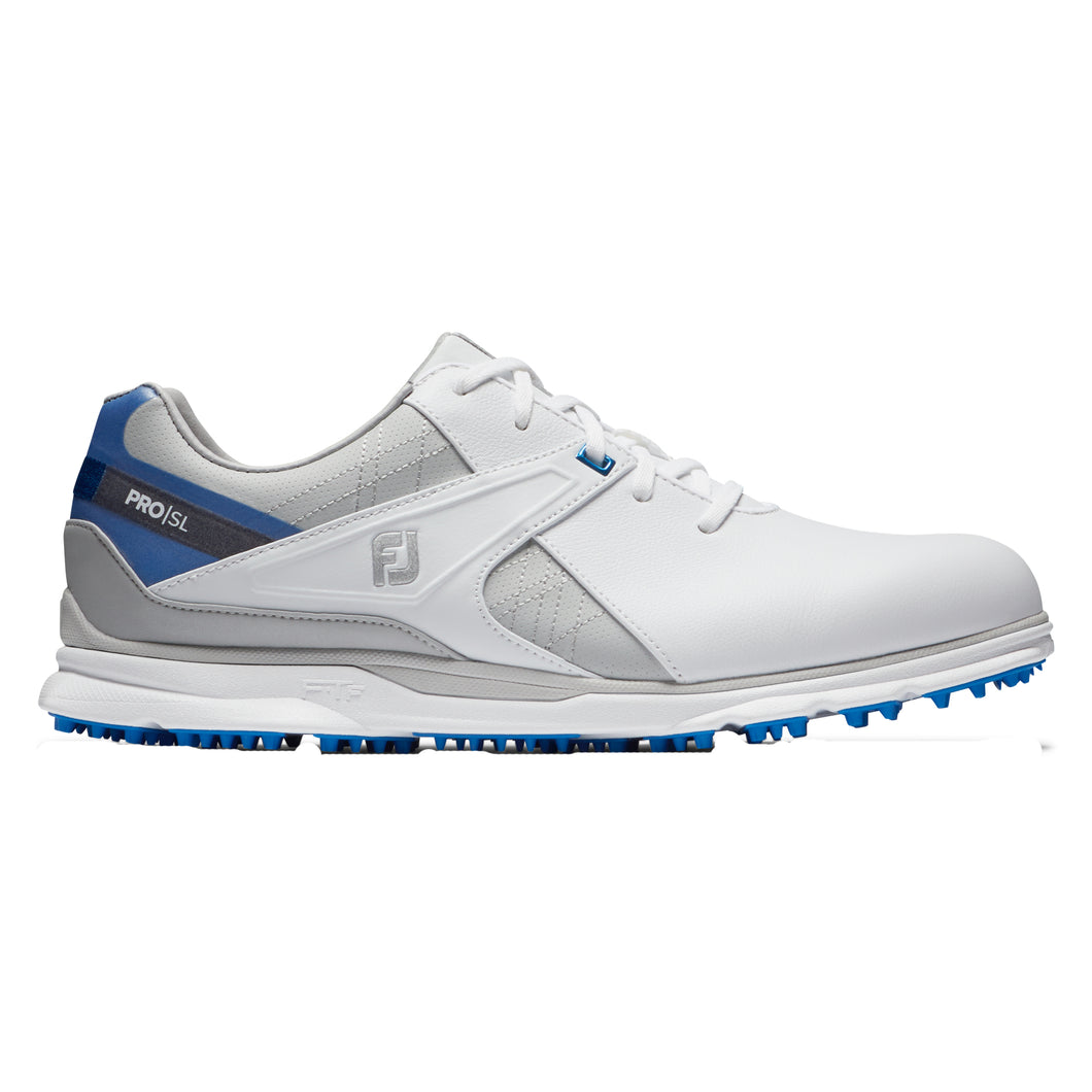 FootJoy Pro SL Mens Golf Shoes - Wht/Gry/Blu/M/15.0