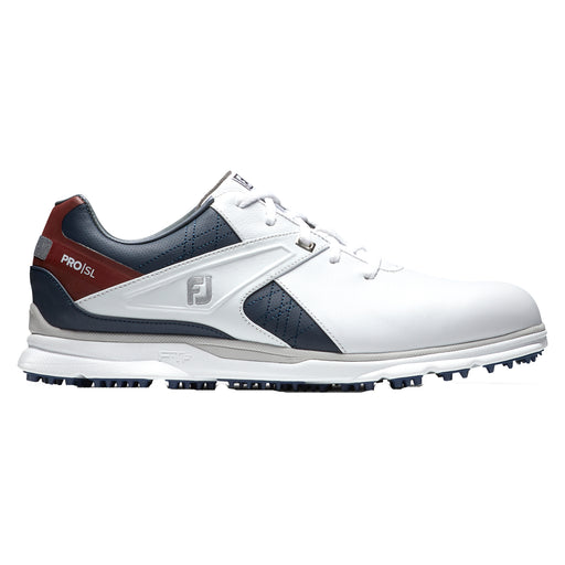 FootJoy Pro SL Mens Golf Shoes - Wht/Nvy/Maroon/M/10.0