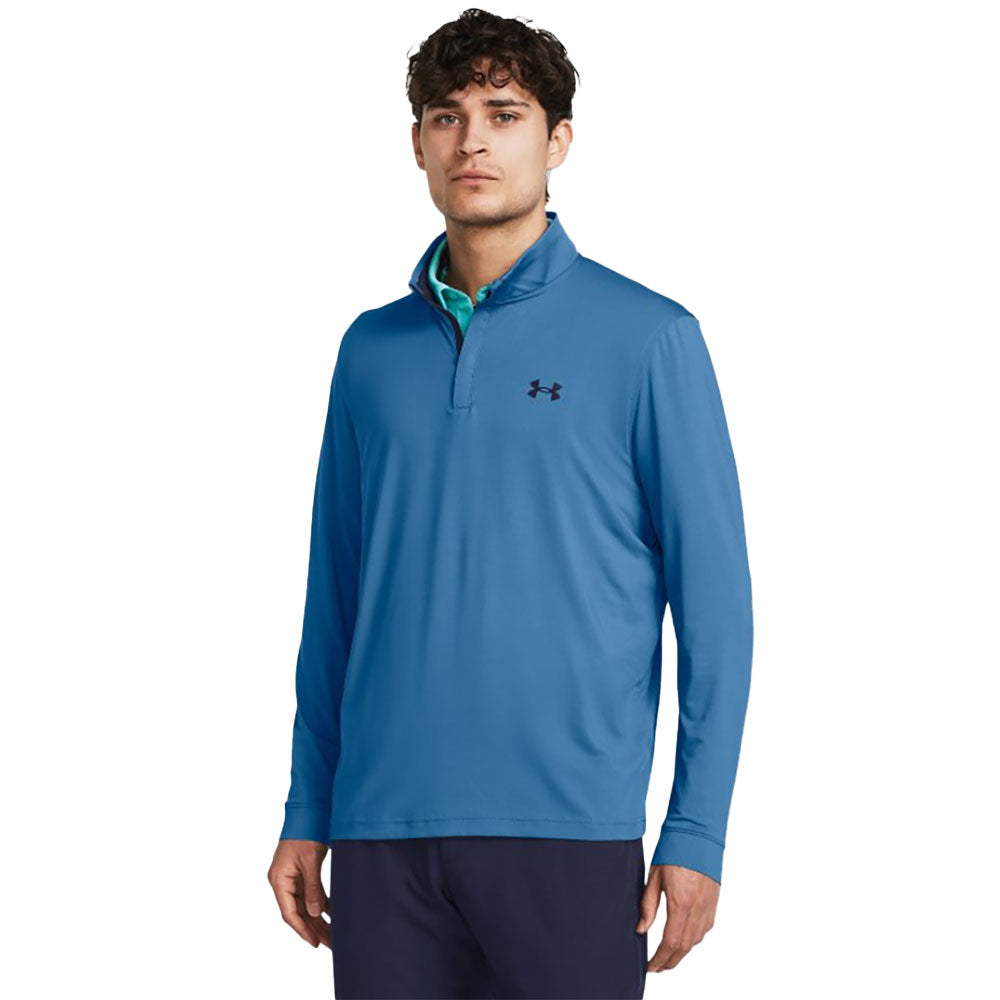 Under Armour Playoff Mens Golf 1/4 Zip - Photon Blue/XL