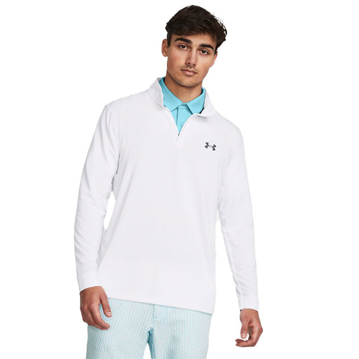 Under Armour Playoff Mens Golf 1/4 Zip - White/XXL