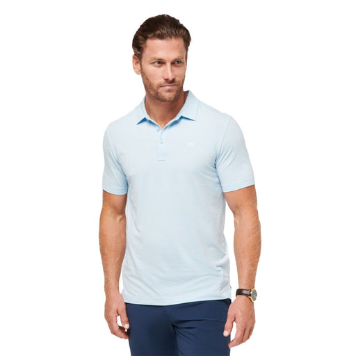 TravisMathew The Heater Mens Golf Polo - Hthr Dream Blue/XXL