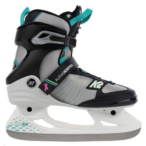 K2 Alexis Ice Pro White Grey Teal Womens Ice Skates - 2