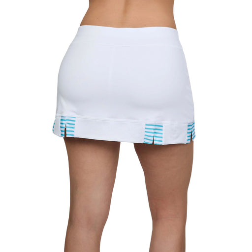 Sofibella White Racquet Aqua 13in Wmn Tennis Skirt