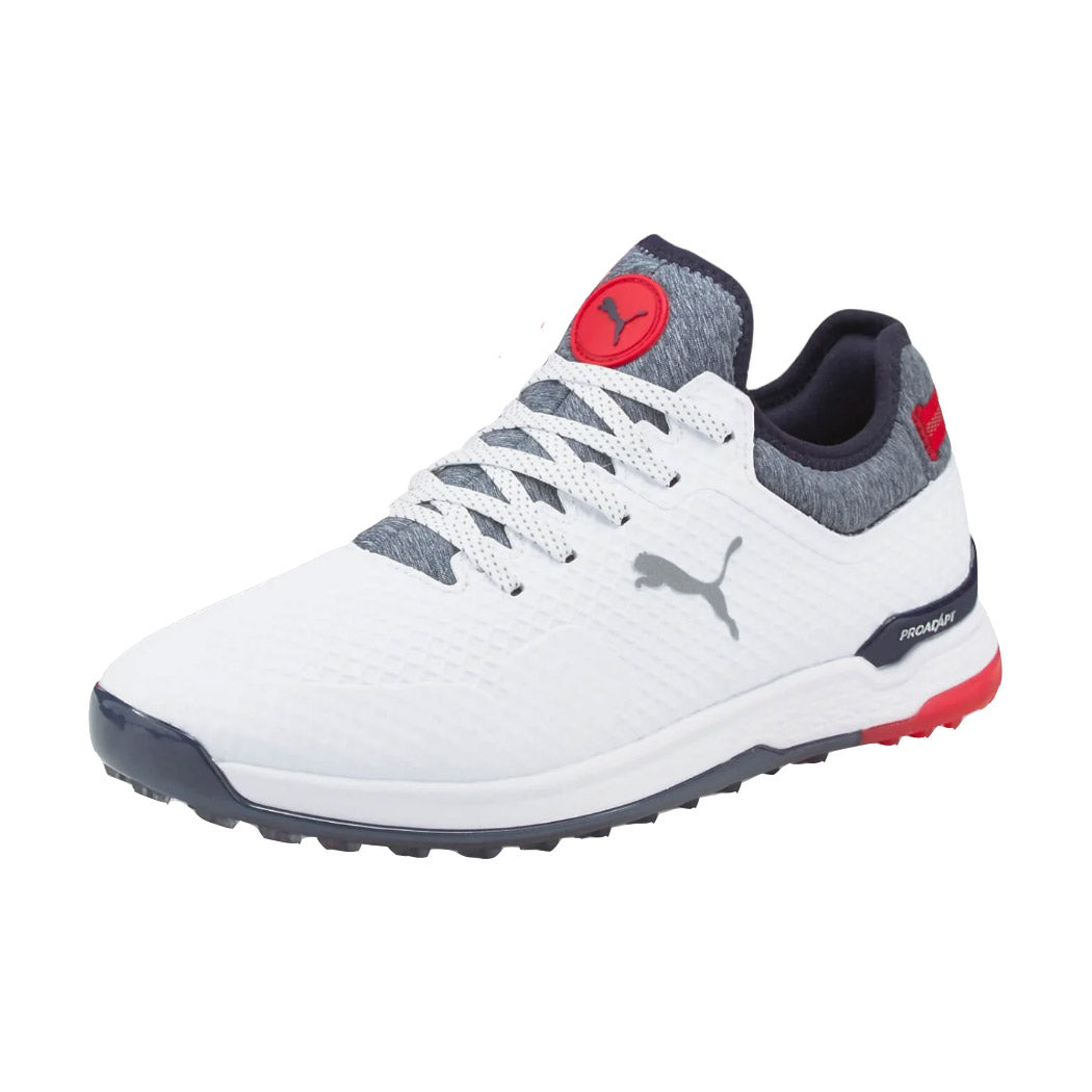 Puma ProAdapt AlphaCat Mens Golf Shoes - 13.0/Wht/Nvy Blz/Red/D Medium