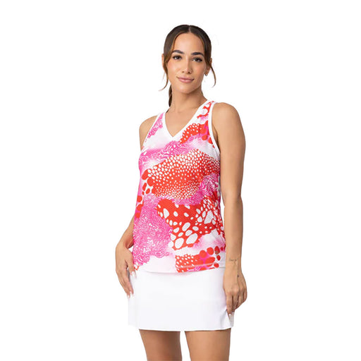 Sofibella Airflow Muscle Wht Wmns Tennis Tank Top - Serendipity/2X