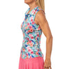 Scratch Seventy Erin Print Womens Sleeveless Golf Polo