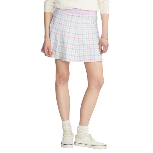 A/POL W PRINTED ELITE WICKING JERSEY SKORT GINGHAM