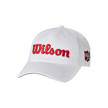 Load image into Gallery viewer, Wilson Pro Tour Mens Golf Hat - White/Red
 - 18