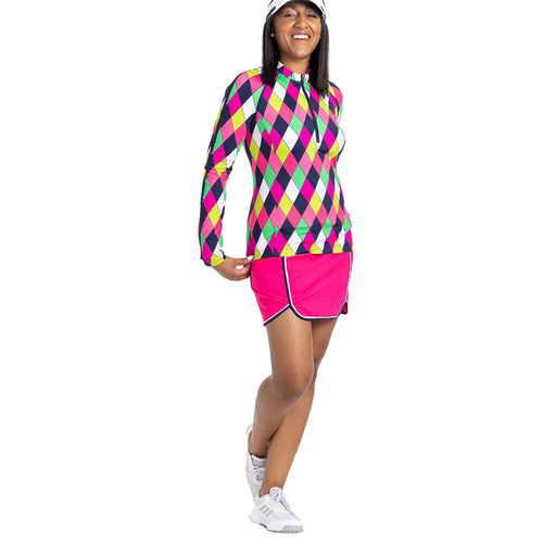 Kinona Under Over Argyle Womens LS Golf Shirt - MDRN ARGYLE 937/L