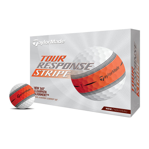 TaylorMade Tour Response Stripe Golf Balls - Dozen - Orange