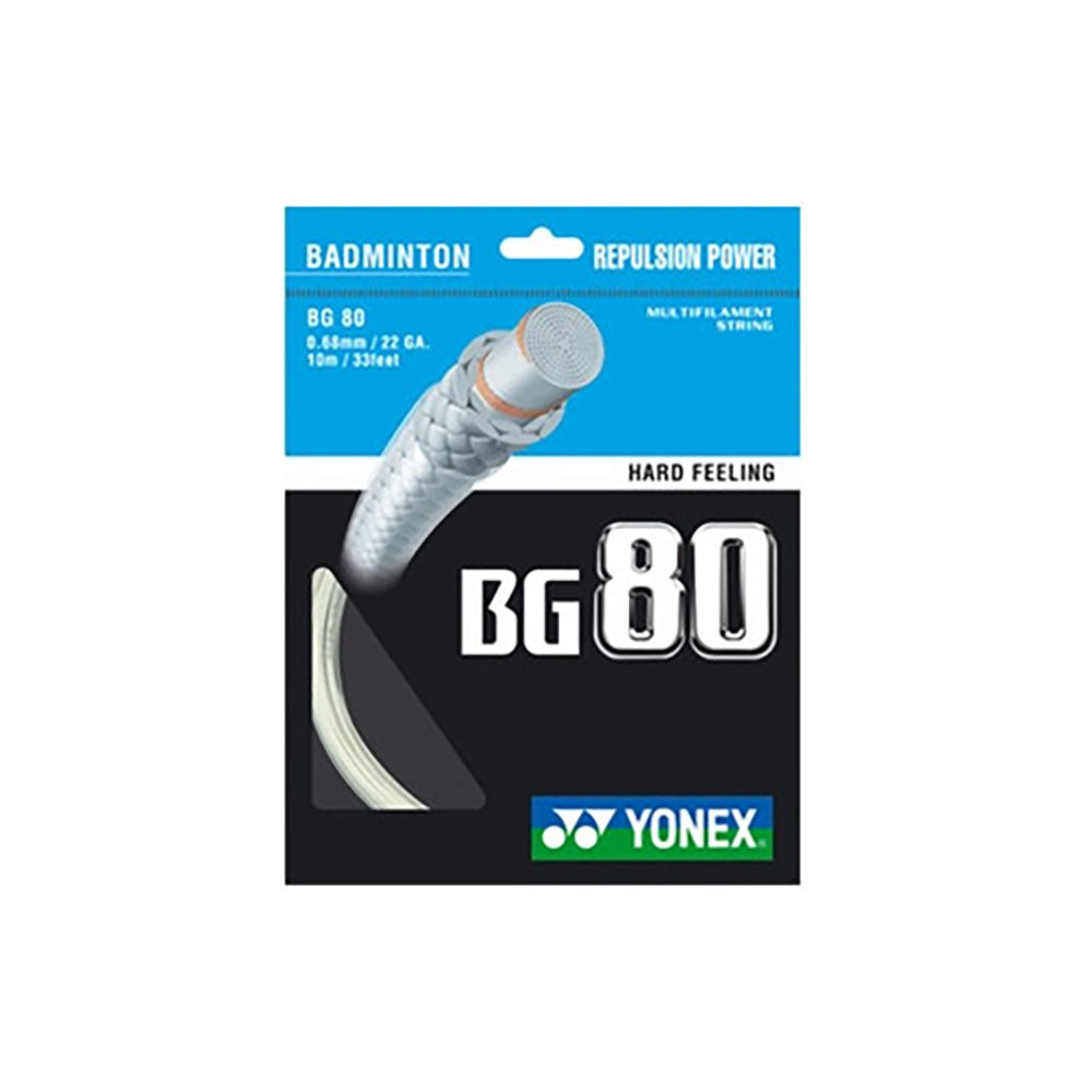 Yonex BG 80 22 Gauge Badminton String - White