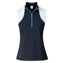 Load image into Gallery viewer, Daily Sports Maja Navy Womens Sleeveless Golf Polo
 - 4