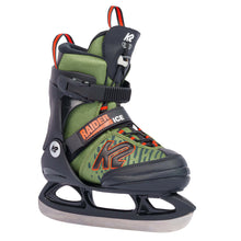 Load image into Gallery viewer, K2 Raider Ice Boys Adjustable Ice Skates - Green Orange/8-12
 - 1