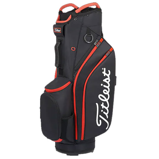 Titleist 14 Lightweight Golf Cart Bag - BLK/BLK/RED 006