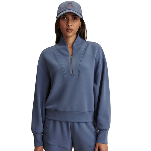 Varley Davidson Womens Half Zip Sweatshirt - Bijou Blue/L