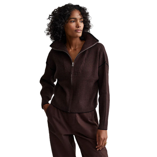 Varley Carmen Knit Coffee Bean Womens Jacket - Coffee Bean/M