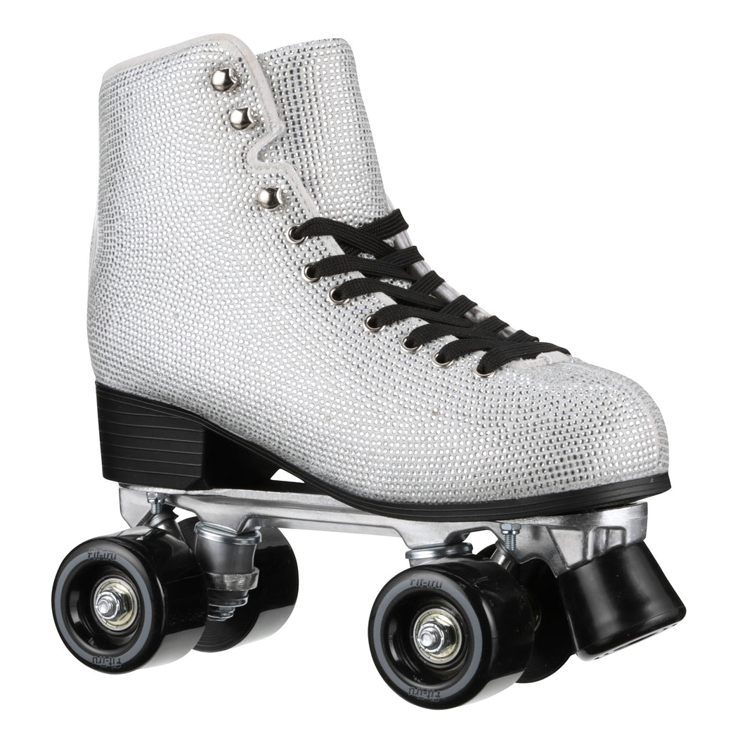 Fit-Tru Cruze Quad Silver Womens Roller Skates - B - Silver/10
