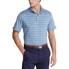 RLX Ralph Lauren Lightweight Airflow Jersey Channel Blue Mens Golf Polo