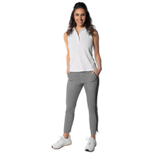 Load image into Gallery viewer, Golftini Pull On Stretch Ankle Womens Golf Pants - Black/Wht Check/L
 - 3