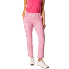 Load image into Gallery viewer, Golftini Pull On Stretch Ankle Womens Golf Pants - Pink/Wht Check/L
 - 10