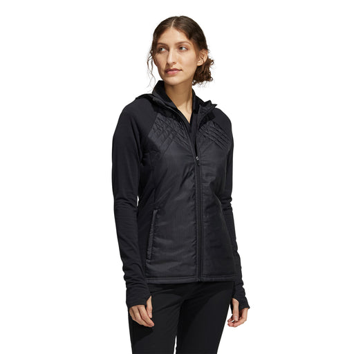 Adidas Hybrid Quilted Black Womens Golf Jacket - Black/XL