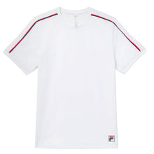 Load image into Gallery viewer, Fila Essentials Heritage Jacquard Men Tennis Shirt - WHITE 100/XXL
 - 5